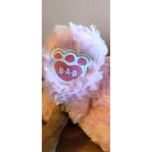 Build A Bear Heartbeat Plush Bear Pink 17” Blue Eyes - Picture 6 of 7